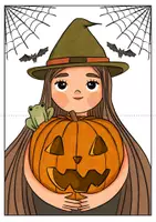Vorschau - Mal- und Bastelvorlagen - Halloween craftivity / Steckbrief (Englisch) - Seite 3