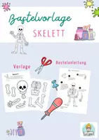 Vorschau - Arbeitsblätter - Bastelvorlage Skelett, Körper, basteln Sachunterricht, Halloween - Deckblatt