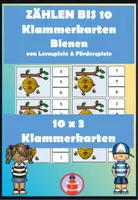 Vorschau - Spiele - Zählen bis 10 Klammerkarten Bienen - Deckblatt
