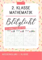 Vorschau - Arbeitsblätter - Blitzlicht 1 - ZR 20 Wiederholung 1.Klasse (Rechenfrühstück) - Deckblatt