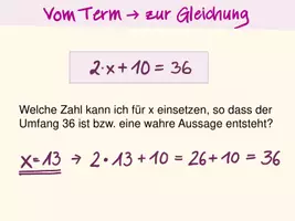 Vorschau - Präsentationen/Tafelbilder - Tafelbild (Präsentation): Vorm Term zur Gleichung - Seite 2