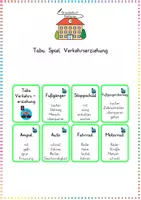 Vorschau - Spiele - Verkehrserziehung: Tabu-Spiel (Verkehrsschilder / Verkehrszeichen) - Sachunterricht - Kl. 3/4 - Deckblatt