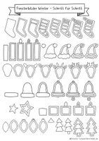 Vorschau - Mal- und Bastelvorlagen - Fensterbilder Transparentpapier Winter, Weihnachten Fensterbilder - Seite 3