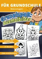 Vorschau - Mal- und Bastelvorlagen - Halloween-Ausmalbilder – Male Mumien, Gespenster & Hexen kreativ aus - Deckblatt