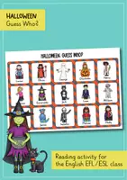 Vista previa - Hojas de trabajo - Halloween - ejercicio de lectura (inglés) - página 1