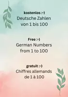 Vorschau - Merkblätter - kostenlos :-) Free :-) gratuit :-) Deutsche Zahlen von 1 bis 100 - Deckblatt