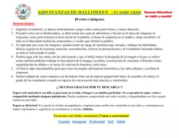 Vista previa - Juegos / Gamificación - Adivinanzas misteriosas de Halloween - página 1