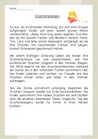 Vorschau - Arbeitsblätter - Lesetext (Lesetandem) "Drachensteigen" - mit Fragen zum Text - Seite 2