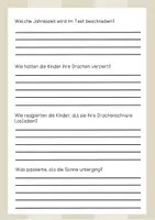 Vorschau - Arbeitsblätter - Lesetext (Lesetandem) "Drachensteigen" - mit Fragen zum Text - Seite 3