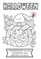 Vista previa - Hojas de trabajo - SUSTANTIVOS Y DETERMINANTES- HALOWEEN - Portada
