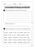 Vorschau - Arbeitsblätter - Lernstandserhebung/ Klassenarbeit Wortarten - Nomen, Adjektive, Verben - Seite 2