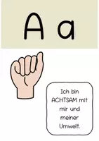 Vorschau - Poster - ABC Poster Growth mindset / Affirmationen und Gebärden / Fingeralphabet - Seite 1