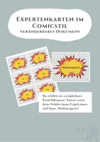 Vorschau - Bildkarten - Expertenschilder im Comicstil (veränderbare Datei) - Deckblatt