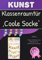 Vorschau - Anderer Materialtyp - Allgemein und Kunst: Türschild " Coole Socke" - Deckblatt