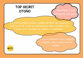 Vista previa - Juegos / Gamificación - TOP SECRET OTOÑO. Intenta que descubran de qué están hablando - Portada