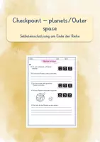 Vorschau - Anderer Materialtyp - Planets/Outer space - Checkpoint/Selbsteinschätzung - Deckblatt