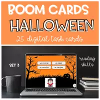 Aperçu - Apprentissages en autonomie - BOOM CARDS Jeu Vocabulaire HALLOWEEN Set 3 - Page de couverture