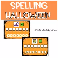 Aperçu - Apprentissages en autonomie - BOOM CARDS Vocabulaire Orthographe HALLOWEEN Set 4 - Page 3