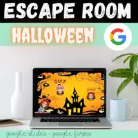 Aperçu - Apprentissages en autonomie - ESCAPE ROOM Quiz Halloween GOOGLE SLIDES - Page de couverture