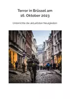Vorschau - Arbeitsblätter - Unterrichtsmaterial: Terror in Brüssel 2023 - Deckblatt