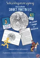 Vorschau - Arbeitsblätter - Schreibspaziergang Wimmelbild Sankt Martin Klasse 1/2 differenziert - Deckblatt