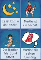 Vorschau - Arbeitsblätter - Schreibspaziergang Wimmelbild Sankt Martin Klasse 1/2 differenziert - Seite 1