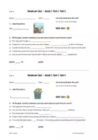 Vorschau - Test - Vocabulary Test Access 2 unit 1 part C Jg. 6 - Deckblatt