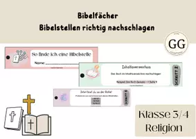 Vorschau - Merkblätter - Bibelfächer - Bibelstellen nachschlagen - Religion - Deckblatt