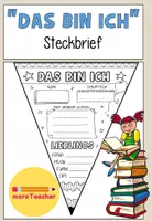 Vorschau - Arbeitsblätter - „Das bin ich“-Steckbrief für die erste Schulwoche – Perfekte Icebreaker-Übung für den Schulanfang - Deckblatt