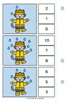Vorschau - Spiele - Zählen bis 10 Klammerkarten Regentropfen - Seite 3