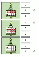 Vorschau - Spiele - Zählen bis 10 und simultane Mengenerfassung - Klammerkarten Weihnachten Zehnerfeld - Seite 3