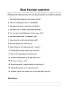 Vorschau - Stundenentwürfe - 1 Sprechanlass - Über Silvester sprechen - Sprechanlässe daf, daz, Konversation A2, B1, B2, Deutsch, Sprechübung, Feiertage - Seite 2