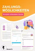 Vorschau - Arbeitsblätter - Zahlungsmöglichkeiten - Komplett vorbereitete Stunde - Deckblatt