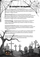 Vorschau - Text - Geschichte von Halloween + Quiz + Video - Seite 1