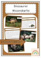 Vorschau - Unterrichtsreihen - Dinosaurier - Wissenskartei - Deckblatt