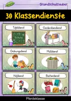 Vorschau - Präsentationen/Tafelbilder - 30 Pferde Klassendienste für die Pferdeklasse - Deckblatt