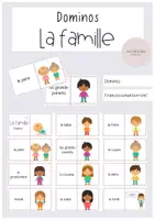 Vorschau - Stationenlernen - La famille Domino Familie - Deckblatt