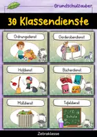 Vorschau - Präsentationen/Tafelbilder - 30 Zebra Klassendienste für die Zebraklasse - Deckblatt