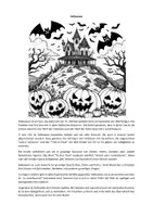 Vorschau - Arbeitsblätter - Halloween - Infotext + Aufgaben zum Leseverstehen / Textverständnis - Seite 1