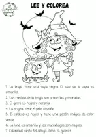 Vista previa - Refuerzo / NEE / Materiales de apoyo - LEE Y COLOREA HALLOWEEN - Portada