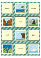 Vorschau - Spiele - Landforms Matching Pairs Game (Englisch) - Seite 1