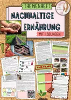 Vorschau - Unterrichtsreihen - Themenheft - Nachhaltige Ernährung / Nachhaltigkeit mit Lösungen (Klasse 7 / 8 / 9) - Deckblatt