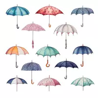 Vorschau - Arbeitsblätter - Regenschirme Herbstregen Herbst Sticker, transparente PNG Stickerbögen für Arbeitsblätter, Whiteboards und Goodnotes o.ä. - Seite 2