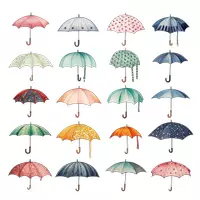 Vorschau - Arbeitsblätter - Regenschirme Herbstregen Herbst Sticker, transparente PNG Stickerbögen für Arbeitsblätter, Whiteboards und Goodnotes o.ä. - Seite 3