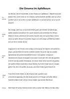 Vorschau - Text - Personenbeschreibung: Mustertext Omama im Apfelbaum - Deckblatt
