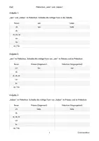 Vorschau - Arbeitsblätter - Präteritum sein und haben gemischte Übungen A1.2 - Deckblatt