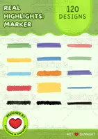 Aperçu - Outils du professeur - Points Forts réels : Marker | 120 Dessins | Coloré - Page de couverture