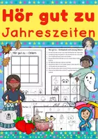 Vorschau - Arbeitsblätter - Zuhören - Hör gut zu! Jahreszeiten - Deckblatt
