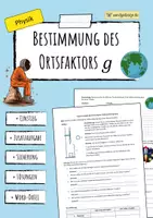 Vorschau - Arbeitsblätter - Experimentelle Bestimmung der FALLBESCHLEUNIGUNG g - Deckblatt