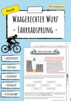 Vorschau - Arbeitsblätter - WAAGERECHTER WURF - Horizontaler Wurf - Beschleunigung - Deckblatt